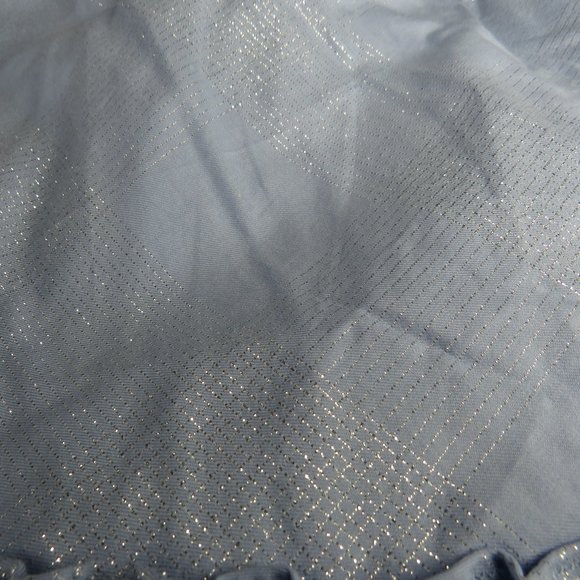 Hill House Women's 2XL The Ellie Nap Dress Light Blue Glitter Check Smocked Midi - Picture 7 of 10